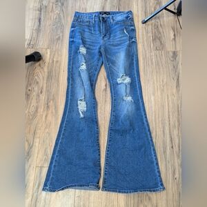 Almost Famous Distressed Flare Jeans, Women's 3